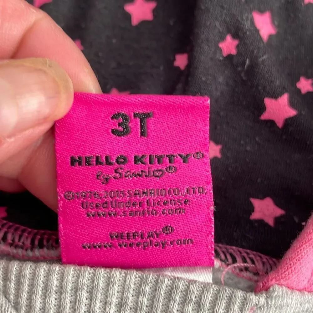 Hello Kitty Hooded Sweatshirt w/Ears and Pockets - 3T